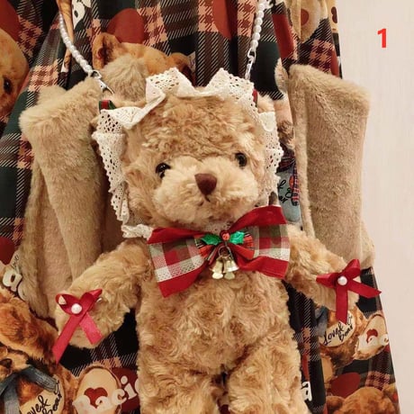 ロリータ バッグ ポシェット ぬいぐるみ 甘ロリ ロリィタ レディース クリスマス カントリー風