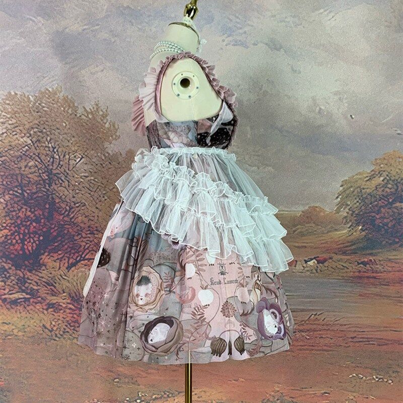 ロリータ ショール ケープ 羽織 エプロン 2WAY フリル