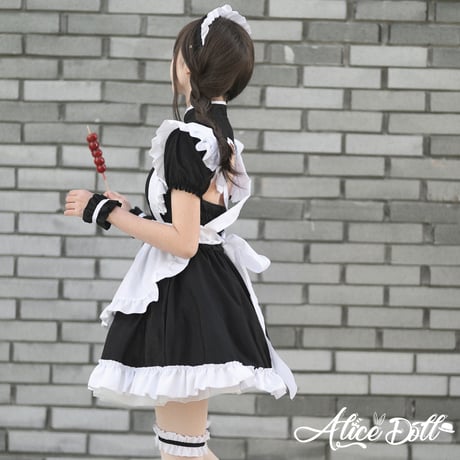 チャイナ風 メイド服 チャイナドレス 露出 ワンピース エプロン セット セクシー レディース 衣装