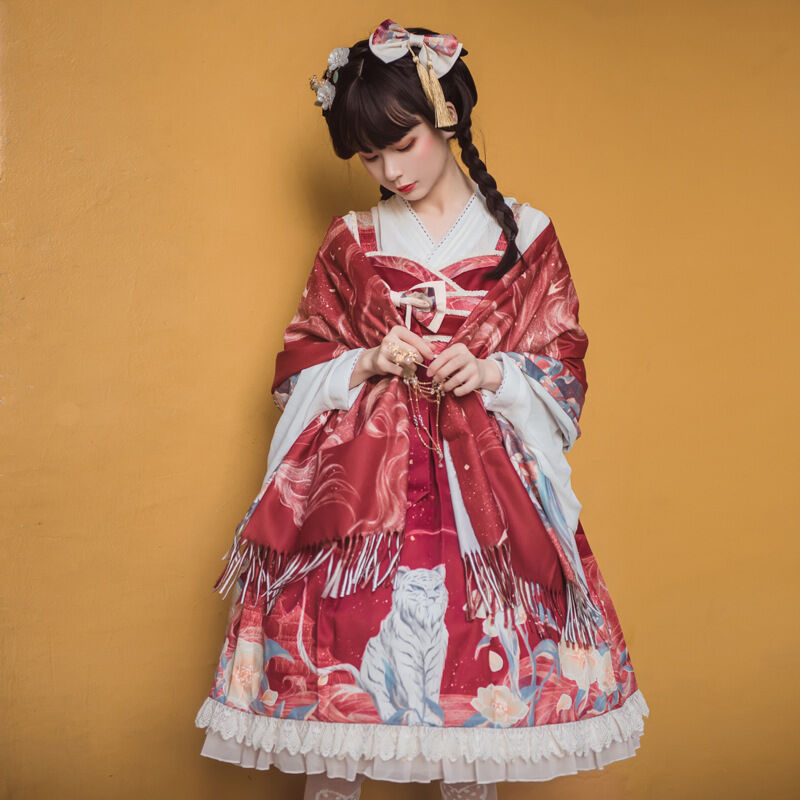ロリータ ワンピース チャイナドレス ジャンパースカート 華ロリ 古典 ロリータ ワンピース チャイナドレス ジャンパースカート 華ロリ 古典