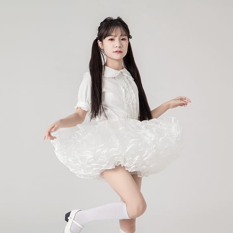 超ボリューム パニエ ミニ丈 超ミニ 30cm丈 多層オーガンジー 華やか ボリューム ダンス衣装 フリル スカート
