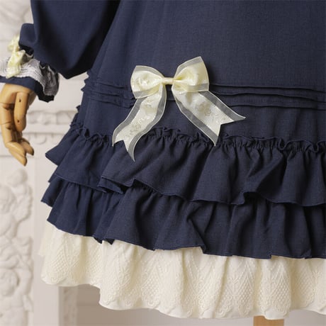 ロリータ ワンピース セーラー服 半袖 長袖 制服 コスプレ 日常 レディース  4色