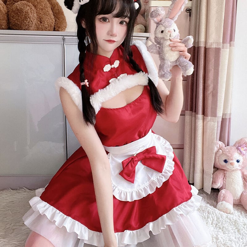 中華風 チャイナ服 メイド服 ロリィタ コスプレ衣装 可愛い セクシー