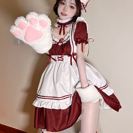 セクシー メイド服 コスプレ 豪華セット 甘ロリータ 姫ロリ 萌え かわいい 仮装 ゴスロリ S-5XL