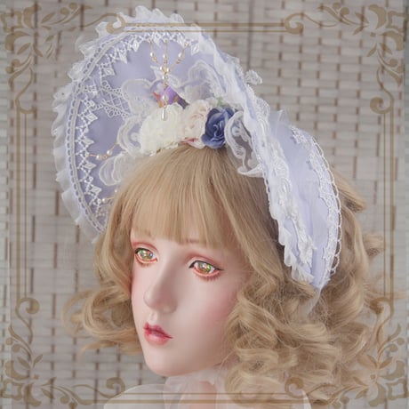 ロリータ ボンネット ボンネ 帽子 ヘッドドレス アクセサリー フラワー 薔薇 花 小物 クラシカル クラロリ