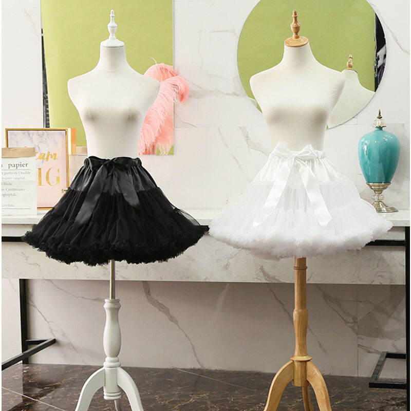 パニエ チュチュスカート チュール リボン付き ダンス衣装 ロリータ 白  
