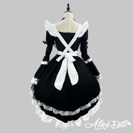 クラシカル メイド服 メイド 豪華セット コスプレ ワンピース エプロン カチューシャ 付け袖 長袖