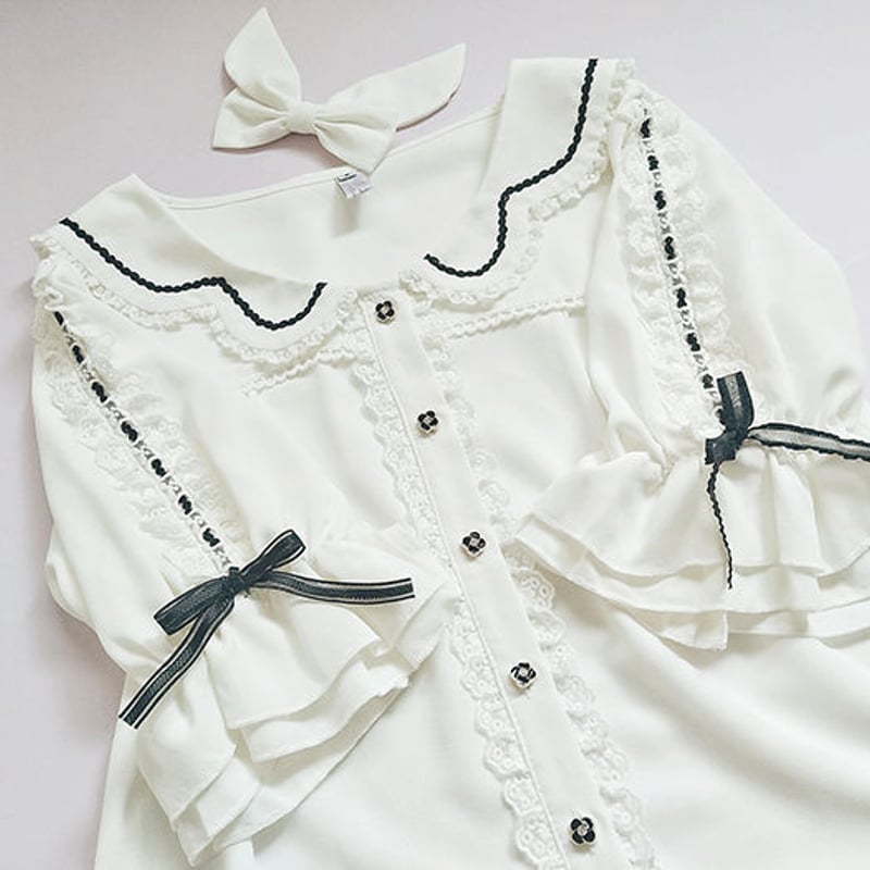 morphose　ブラウス　セーラー襟　ロリータ　ロリィタ　黒ロリ 110430081909-03.webp