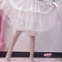 ロリータ かぼちゃパンツ パニエ チュール 快適 刺繍 レース  重ね レイヤード かわいい