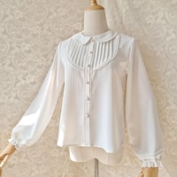 ロリータ ロリィタ ブラウス シャツ 長袖 フリル  レディース クラシカル クラロリ ゴスロリ ホワイト ブラック