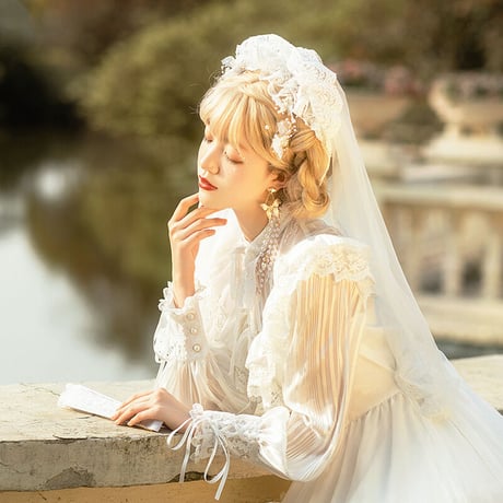 即納 ロリータ カチューシャ レース 髪飾り レディース ヘッドドレス 可愛い lolita  結婚式 花嫁
