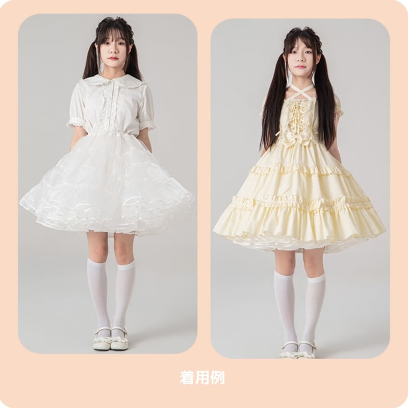 axesfemmekawaii　ミディオーガンジーパニエ　白　新品未使用 axes femme kawaiiミディオーガンジーパニエ白