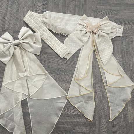 秋新作 ロリータファッション ロリィタ クラロリ ワンピース ウェディング ドレス リボン 蝶 刺繍