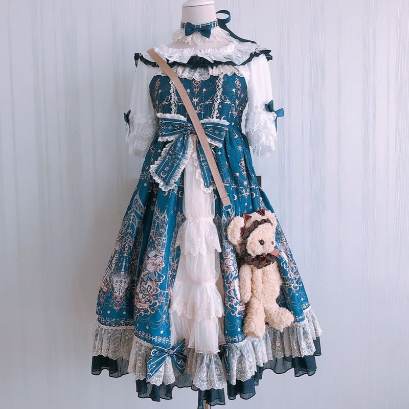 ロリータ シフォンブラウス 春夏秋 レディース ゴシック 半袖