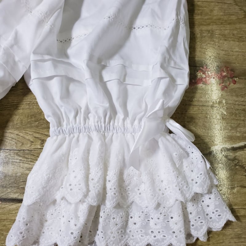 即納 ロリータ かぼちゃパンツ ドロワーズ 春夏 薄手 2枚重ね 刺繍
