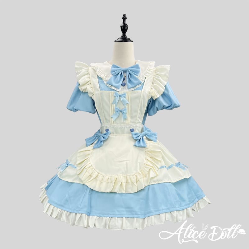 クラシカル ロリータ メイド服 ワンピース エプロン