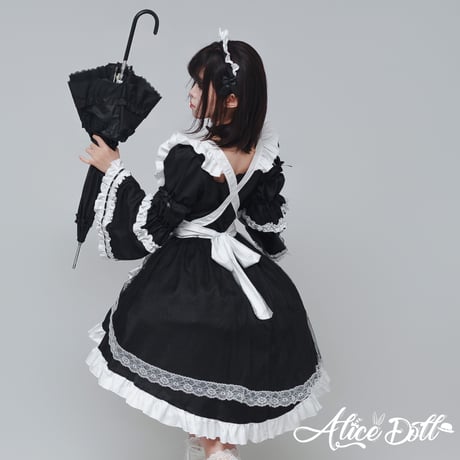 クラシカル メイド服 メイド 豪華セット コスプレ ワンピース エプロン カチューシャ 付け袖 長袖