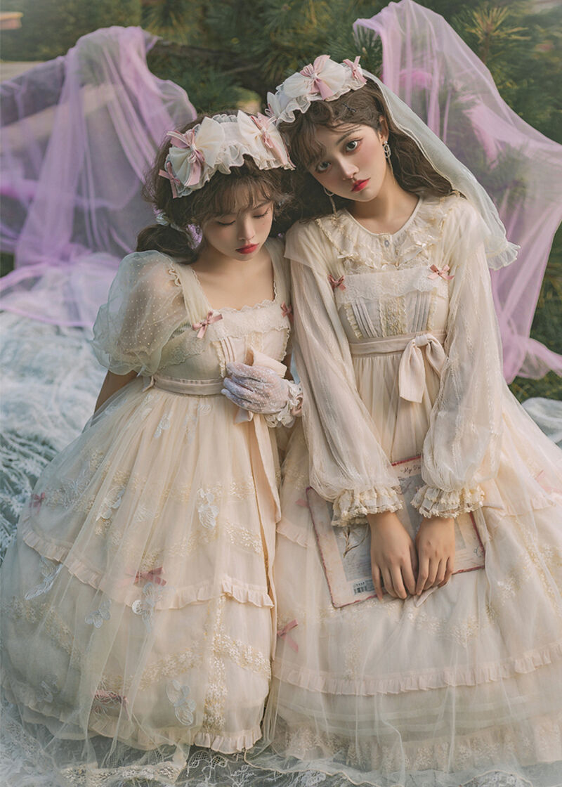 ロリータ ワンピース ドレス ロング ミディアム 選べる丈 JSK