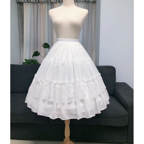 パニエ ボリューム ウェディングドレス ロリータ ワイヤー3本 ふくらみ 調節可 ロング ミディアム Aライン 結婚式 ドレス