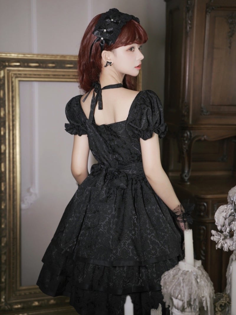 セレスティアゴシックミニドレス　黒 セレスティアゴシックミニドレス 黒