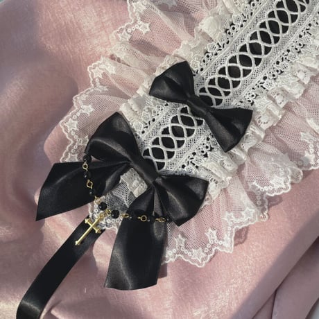 即納 ヘアアクセサリー ヘッドドレス ゴスロリ ゴシック 黒ロリ GOTHIC ロリータ lolita 髪飾り