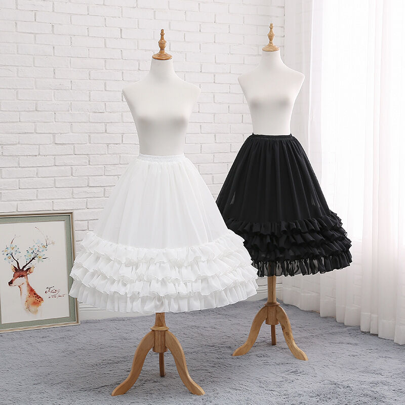 即納 パニエ ロリータ ロング 70cm スカート ドレス 骨あり ゴシック