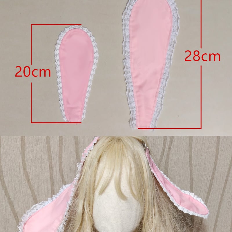 ロリータ うさみみ ボンネット 帽子 兎 うさぎ耳 ウサ耳 耳つき ロリータ うさみみ ボンネット 帽子 兎 うさぎ耳 ウサ耳 耳つき