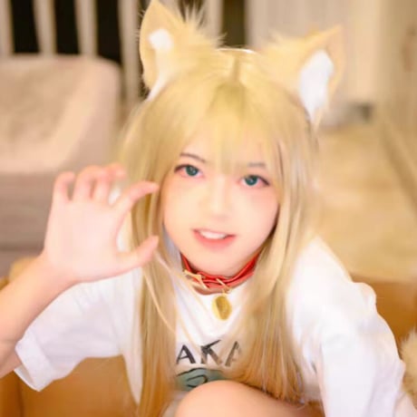 ロリータ コスプレ 猫 お耳 しっぽ ハンドメイド リアル ヘッドドレス 触り心地  ヘアバンドモフモフ
