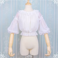 ブラウス ロリータ ロリィタ  パフスリーブ フリル かわいい 薄手 着心地快適