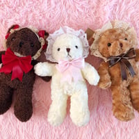 テディベアバッグ ショルダーバッグ ポシェット ぬいぐるみ かわいい ファンシー ロリータ もこもこ 3色 オーダーメイド