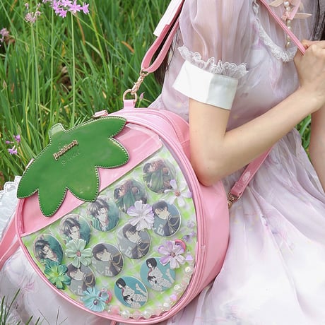 ロリータ ロリィタ バッグ 痛バッグ Lolita 苺 いちご ストロベリー 痛バ メッシュシート付き 多機能バッグ