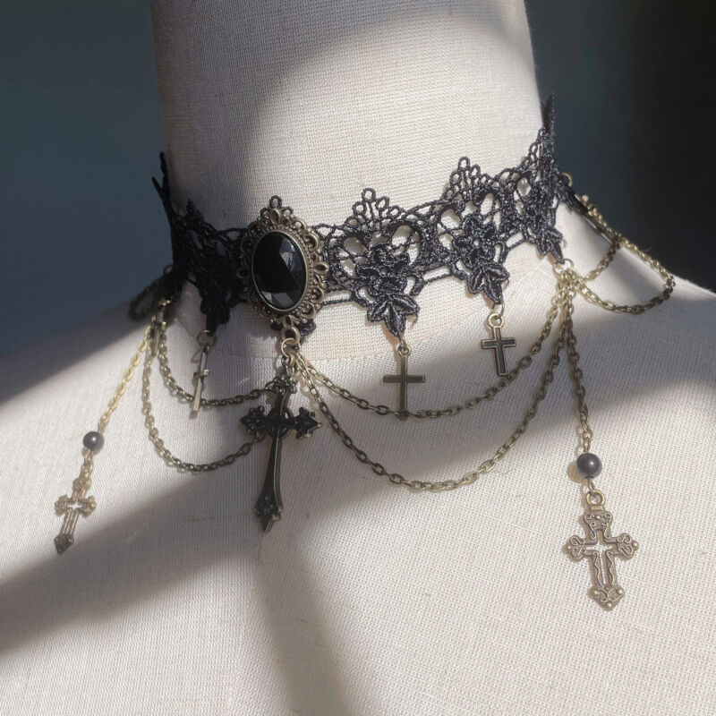 ゴスロリ Lolita ハンドメイド チョーカー レースチョーカー レース