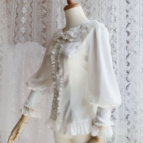 ロリータ シフォン トップス ゴシック ゴスロリ 長袖 スリム  かわいい  セレブ オシャレ  貴族風 XS - 3XL