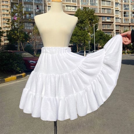 パニエ ロリータ Lolita スカート 秋 冬 起毛 厚手 暖か デイリー 日常 ワイヤー無し 50cm  レディース