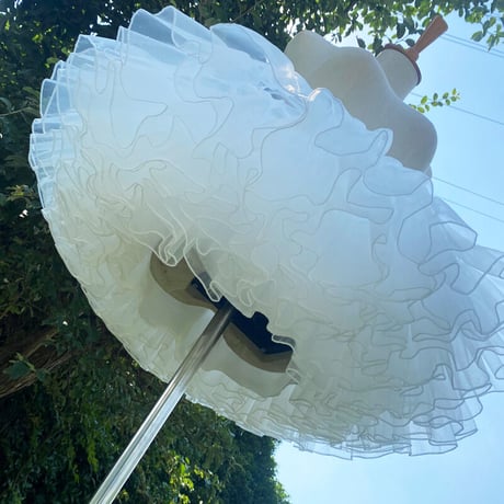 パニエ チュール 超ミニ 35cm 4層 ボリューム チュチュ ダンス ステージ衣装 白 黒 無骨 ふわふわ コスプレ