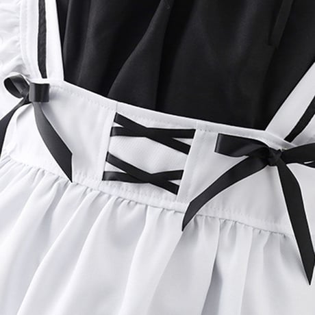 メイド服 コスプレ 豪華セット ロリータ エプロン セクシー メイド 衣装 ミニ丈 レディース ワンピース S-5XL