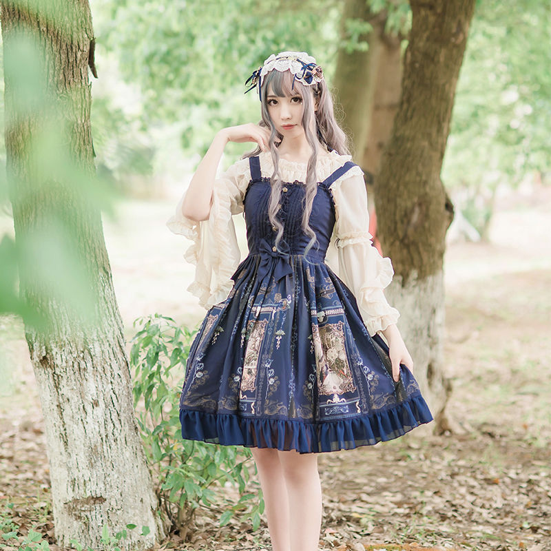 即納 ロリータ レディース シフォンブラウス 春秋 長袖 姫系 即納 ロリータ レディース シフォンブラウス 春秋 長袖 姫系