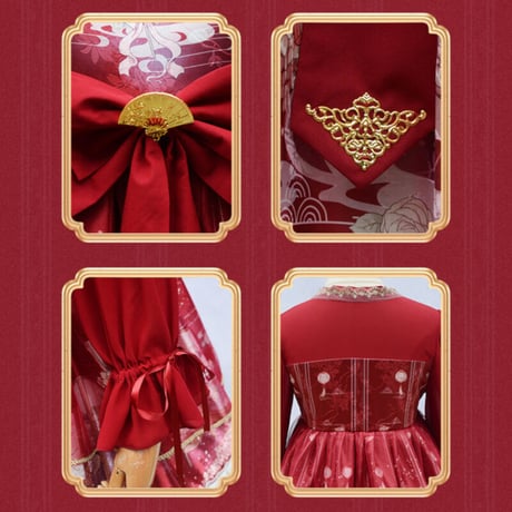 ロリータ ワンピース 長袖 チャイナドレス コスプレ レディース 双子コーデ 中国 中華 衣装 漢服