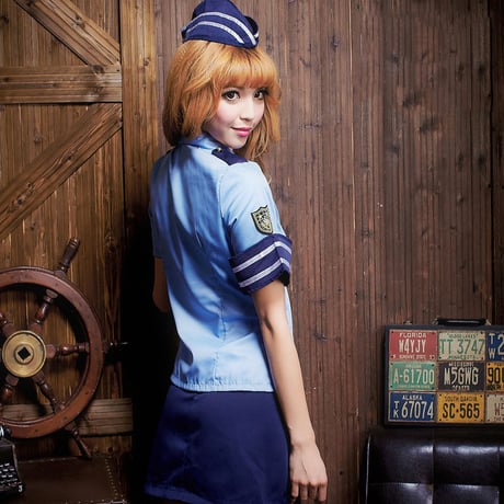 コスプレ 婦警 レディース セクシー 4点セット かわいい 警官 女性 制服 コスチューム 衣装 誘惑