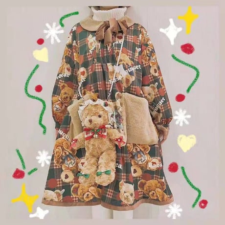 ロリータ バッグ ポシェット ぬいぐるみ 甘ロリ ロリィタ レディース クリスマス カントリー風