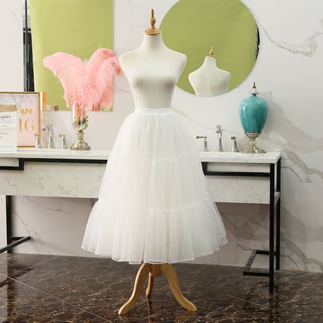 ロング パニエ ふんわり 着丈80cm チュール ロングスカート チュチュスカート フリル ボリューム ロリィタ