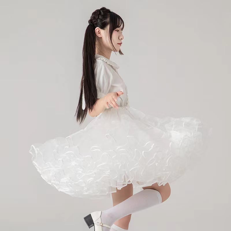 パニエ ボリューム ミディアム 膝丈 50cm丈 大人用 ロリータ