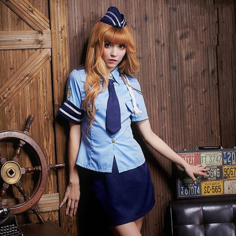 コスプレ 婦警 レディース セクシー 4点セット かわいい 警官 女性 制服 コスチューム 衣装 誘惑