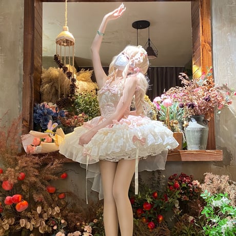 ロリィタ Lolita ロリータドレス ゆめかわいい ジャンスカ ミニ丈 ジャンパースカート ダンス 姫様