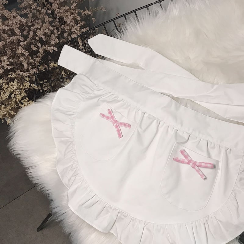 ロリータ ミニ エプロン スカート レディース ゆめかわいい