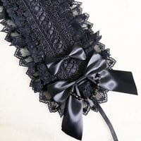 即納 ロリータ Lolita へアドレス  ゴスロリ ゴシック 華麗 ヘッドドレス カチューシャ クロス 十字架 レース リボン