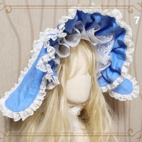 ロリータ うさみみ ボンネット 帽子 兎 うさぎ耳 ウサ耳 耳つき 立ち上げ可能 ヘッドドレス カチューシャ １２色