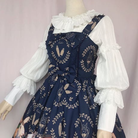 新作 ロリータ ブラウス ロリィタ 長袖 シャツ  ビショップスリーブ ガーリー  秋 かわいい ホワイト
