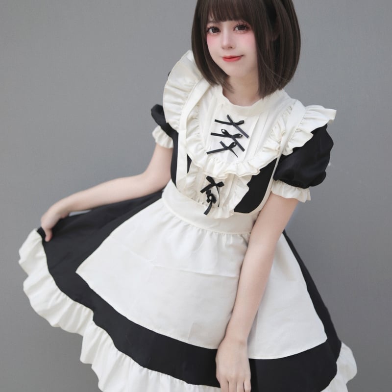 コスプレ メイド服 メイド ゆめかわいい ワンピース エプロン