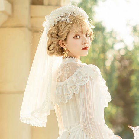 即納 ロリータ カチューシャ レース 髪飾り レディース ヘッドドレス 可愛い lolita  結婚式 花嫁